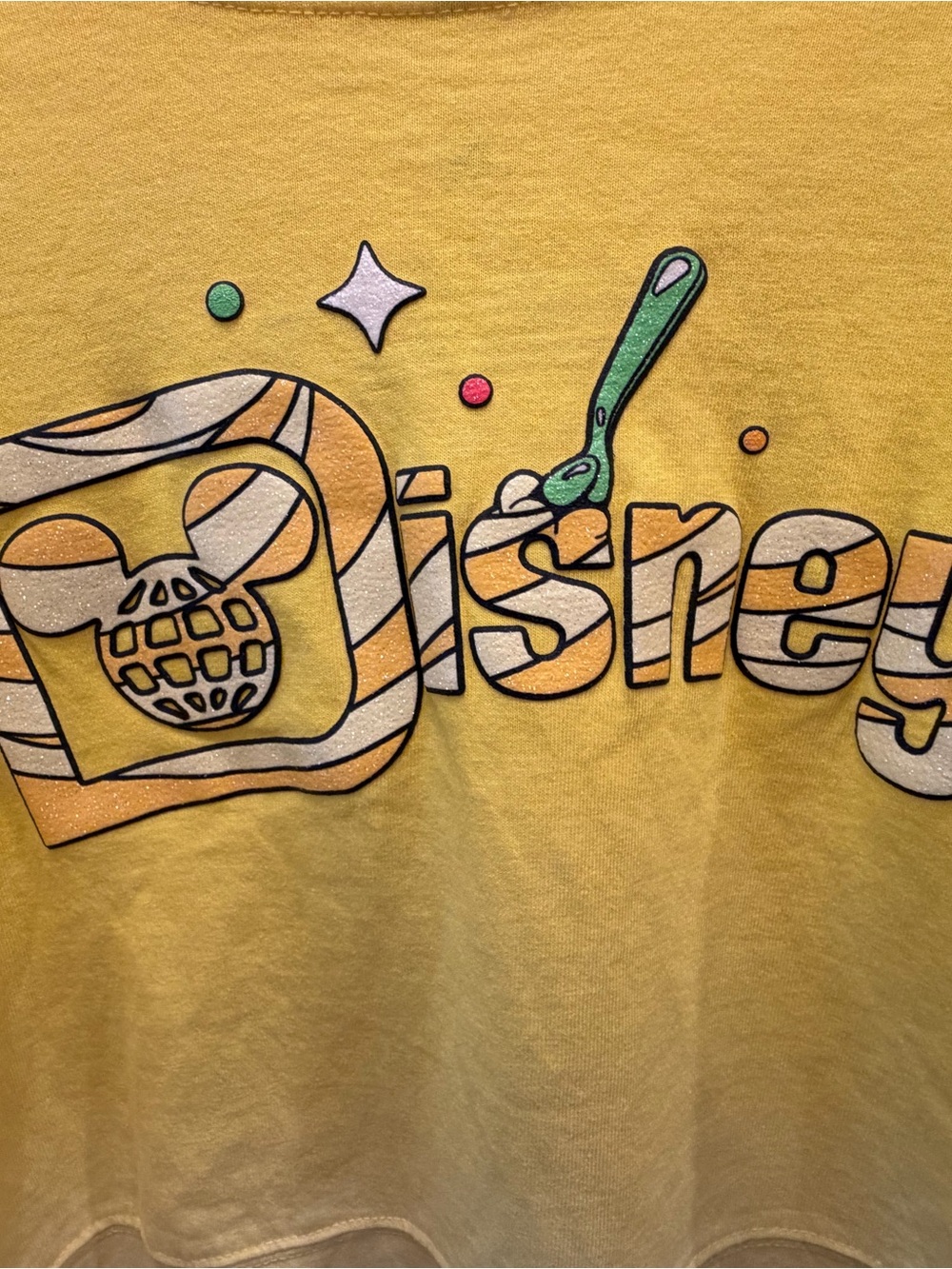 Disney Parks Dole Whip Pineapple Swirl Spirit Jersey Yellow Ombré Large - Picture 4 of 11